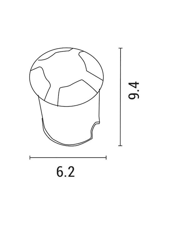 Eurolamp Σποτ Δαπέδου LED 3W 5.5x6.2cm
