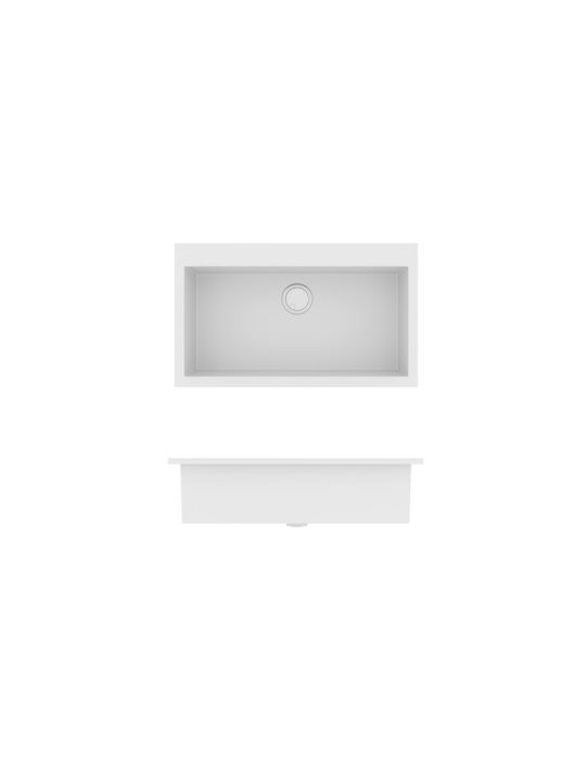 Sanitec Ultra Granite Drop-In Chiuvetă din Granit Sintetic L79xW50cm Pietra