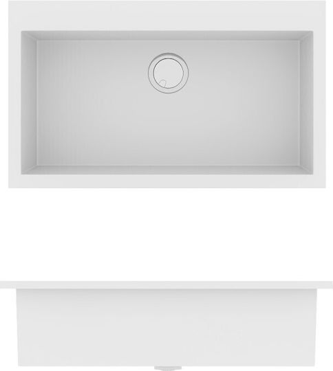 Sanitec Ultra Granite Ένθετος Νεροχύτης από Συνθετικό Γρανίτη Μ79xΠ50cm Pietra