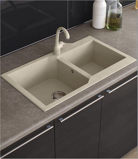 Sanitec Ultra Granite 804 Ένθετος Αριστερός από Συνθετικό Γρανίτη Μ86xΠ50cm