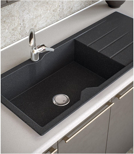 Sanitec Ultra Granite Drop-In Мивка от Синтетичен Гранит Ш116xД50см Графит