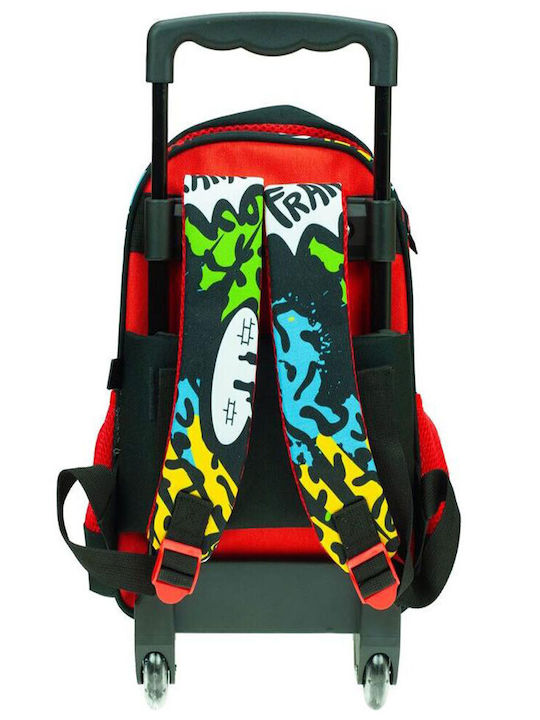 Back Me Up Paul Frank Skate School Bag Trolley Kindergarten Multicolored 12lt