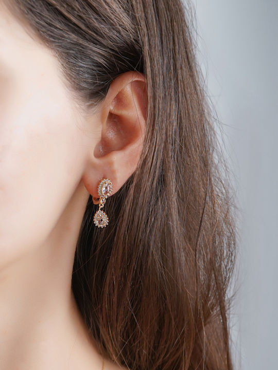 Kiriakos Gofas Set with Necklace , Earrings & Ring from Gold 14K with Stones