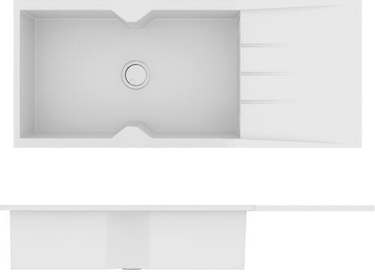 Sanitec Ultra Granite 817 Ένθετος από Συνθετικό Γρανίτη Μ116xΠ50cm Sabbia
