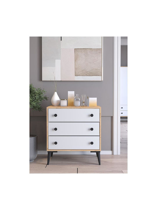 Amari Wooden Chest of Drawers with 3 Drawers 72x43x79cm