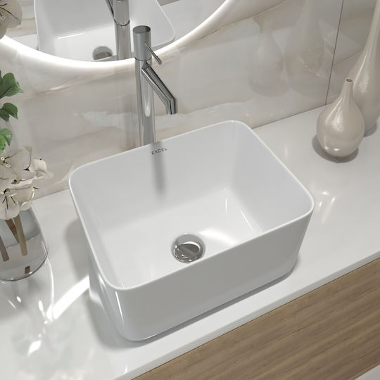 Soncera Cello Επικαθήμενος Νιπτήρας Πορσελάνης 41x30x14.5cm Λευκός Soncera Cello Επικαθήμενος Νιπτήρας Πορσελάνης 41x30x14.5cm Λευκός
