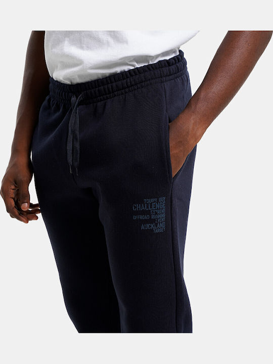 Sweatpants with Elastic Navy Blue