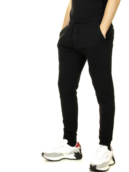 Vittorio Artist Men's Sweatpants with Rubber Black