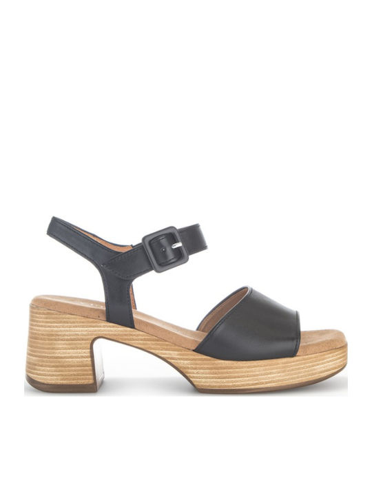Leder Sandalen Anatomisch Schwarz