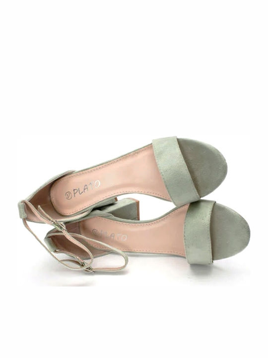 Suede Sandalen Türkis