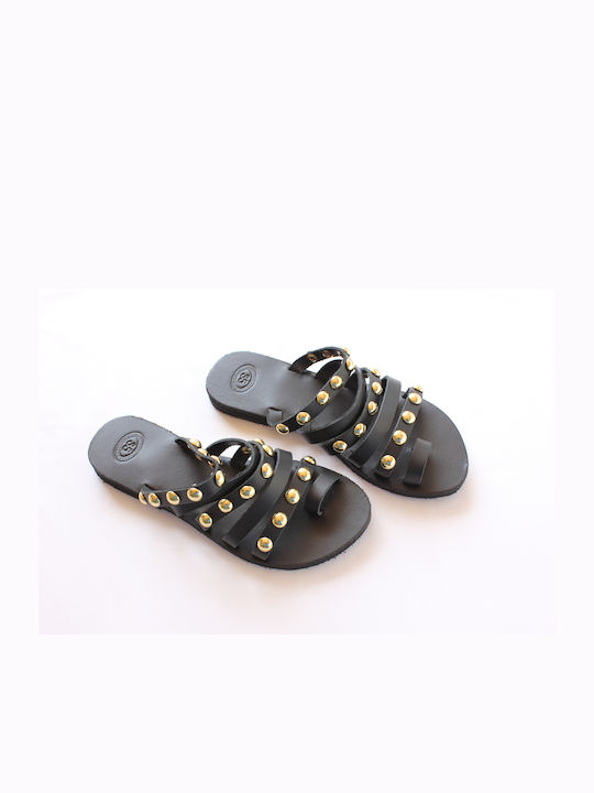Philio Handmade Leather Women's Sandals Black