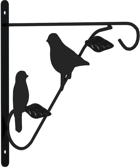 vidaXL Pot Hooks Metal Black 29.5cmx26cmcm. 4pcs