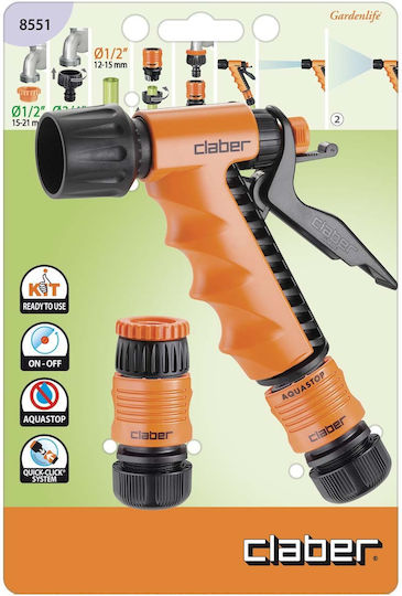 Claber Wasserpistolen-Set mit Schnellanschlüssen 2 Funktionen 8551