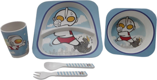 Beboulino Feeding Set made of Bamboo Multicolour 5pcs