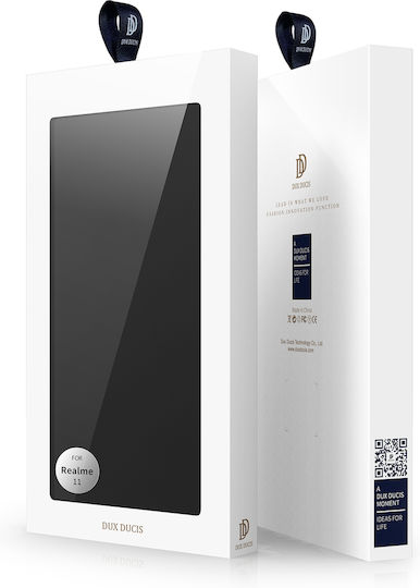 Dux Ducis Skin Pro Book Σιλικόνης / Δερμάτινο Μαύρο (Realme 11)