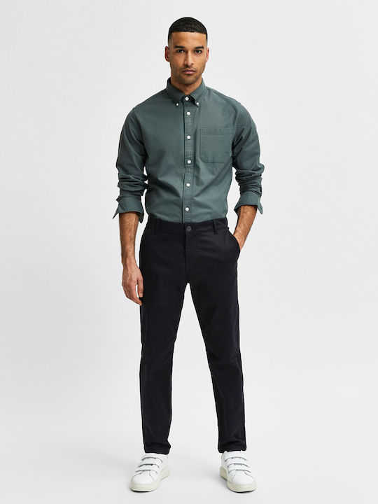 Selected Trousers Chino Elastic in Slim Fit Black