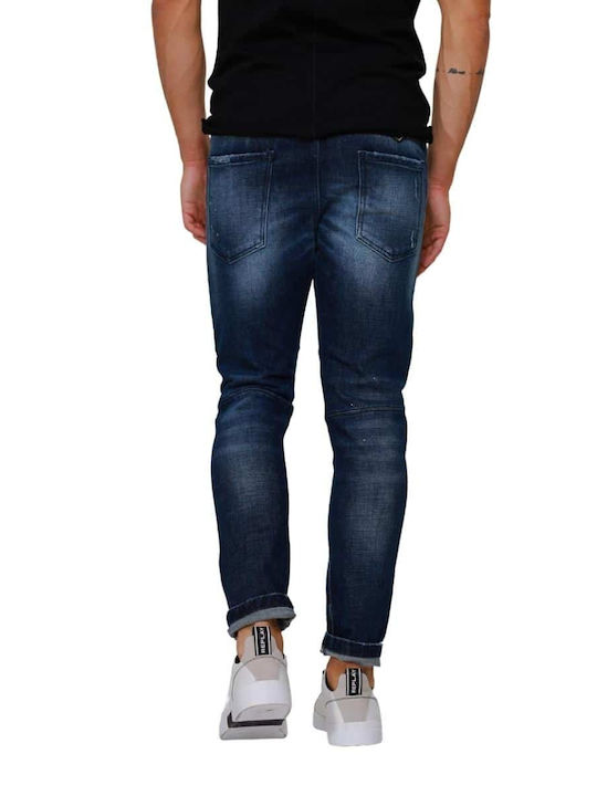 Cover Jeans Herren Jeanshose in Tapered Linie Marineblau