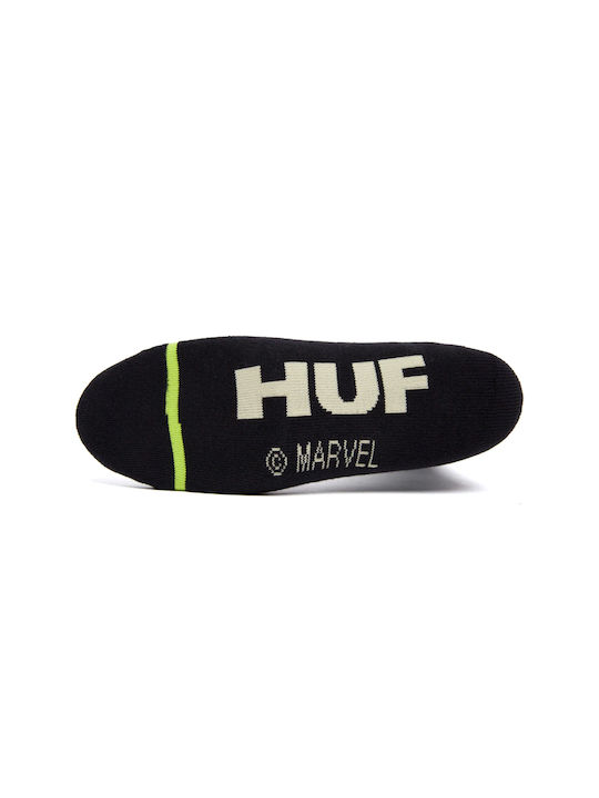 HUF x Bărbați Șosete cu Model Negre 1Pachet