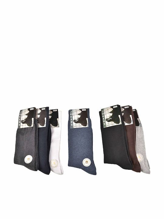 Jokers Men's Solid Color Socks Brown