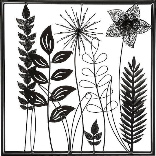 Decorative Silhouette Black Made of Metal 40.5x6x40.5cm