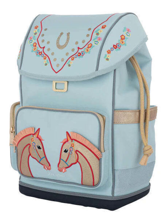 Jeune Premier Schulranzen Rucksack Grundschule Hellblau 18Liter
