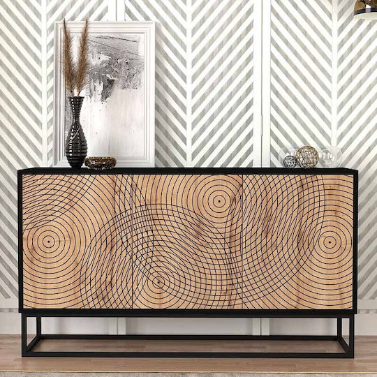 Sideboard Themis Wooden Beige 150x35x83.6cm