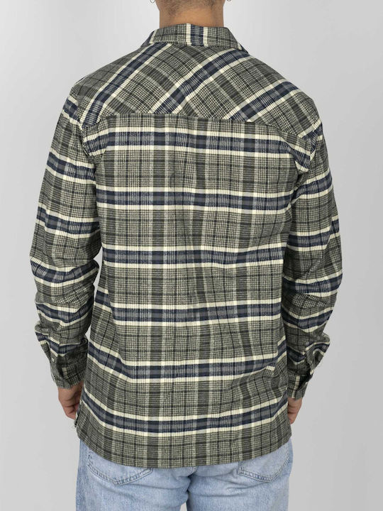 Dstrezzed Men's Shirt Long Sleeve Checked Green