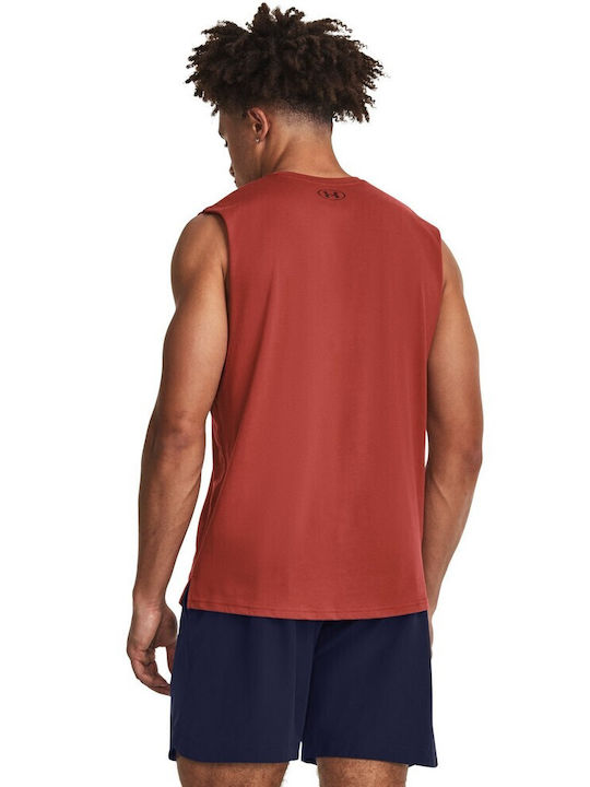 Under Armour Project Rock Show Me Men's Athletic Short Sleeve Blouse Red