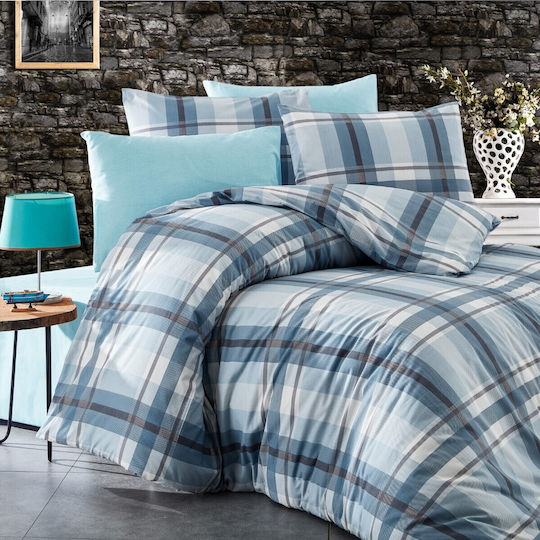 Dimcol Set Queen 4pcs 220x240cm Ekávi 421 Sky Blue