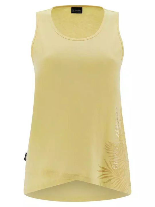 Freddy Women's Summer Blouse Sleeveless Yellow