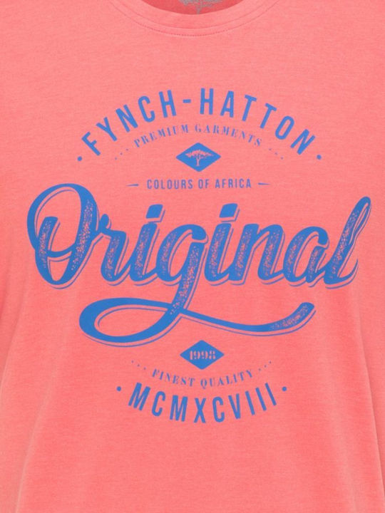 Fynch Hatton Men's Short Sleeve T-shirt Pink 11211608-1405