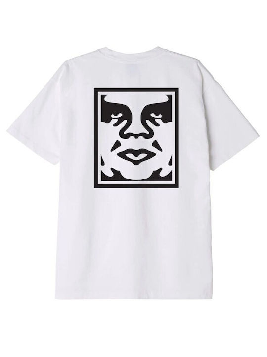 Obey BOLD Ανδρικό T-shirt Κοντομάνικο Λευκό