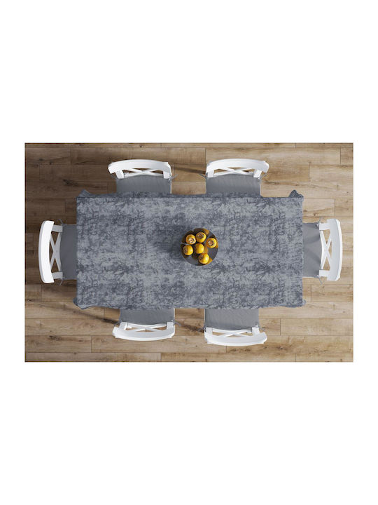 Dimcol Panama Shadow Cotton & Polyester Stain Resistant Tablecloth Dark Grey 140x180cm