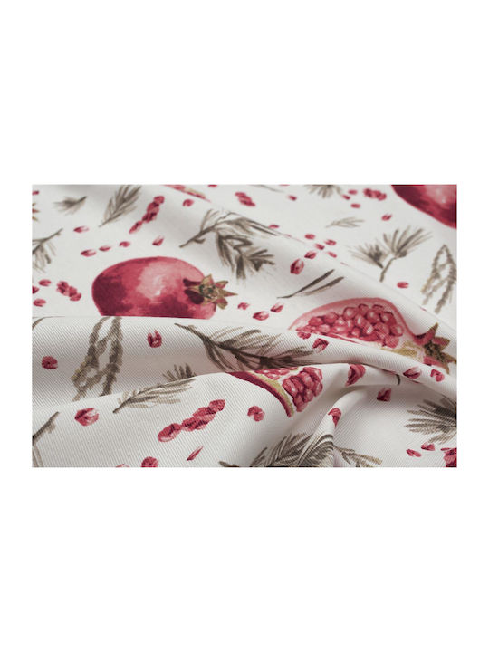 Dimcol Покривка за маса Устойчив на петна Подредба 2бр Pomegranate 458 White 140x220бр