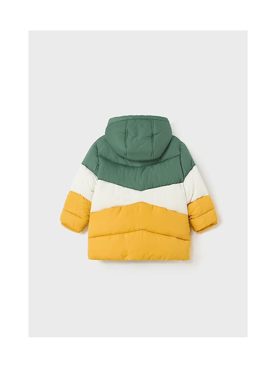 Mayoral Boys Quilted Coat Multicolour with Ηood