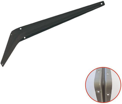 ERGOhome Heavy-Duty Metallic Corner Shelf Black 250x300mm 580102.0018