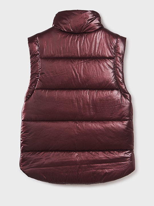 Kinder Steppjacke Ärmellos Kurz Lila