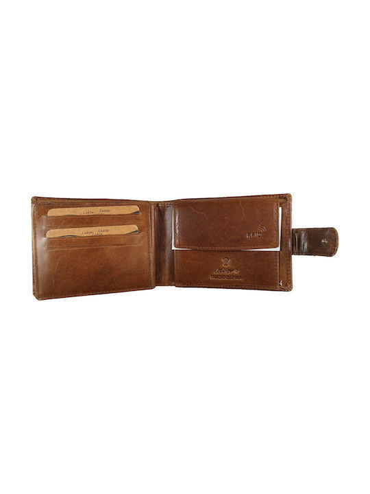 Leather Men's Wallet Classic with RFID Cognac