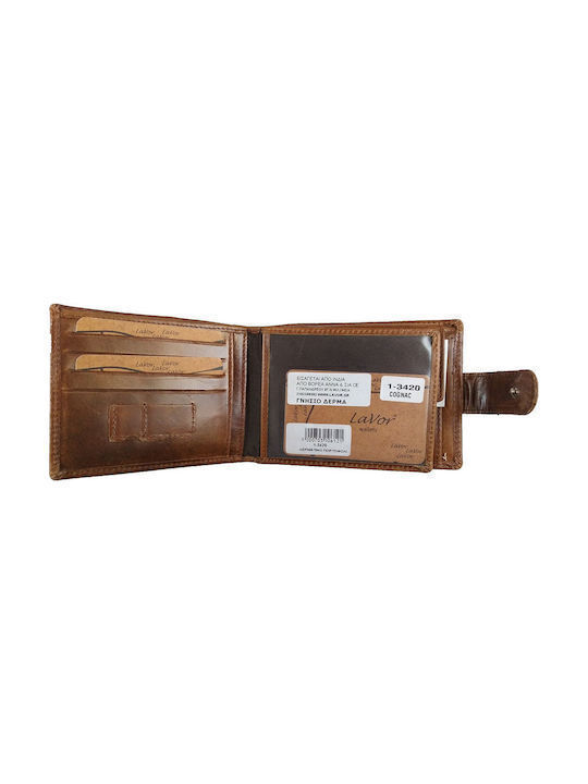 Leather Men's Wallet Classic with RFID Cognac