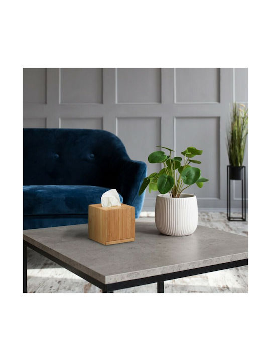 Relaxdays Suport pentru șervețele Lemn Maro 14x14x14cm 10022175