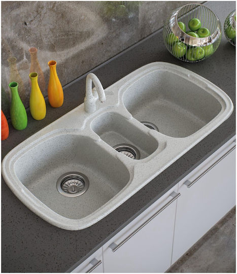 Sanitec Classic 303 Ένθετος από Συνθετικό Γρανίτη Μ97xΠ51cm