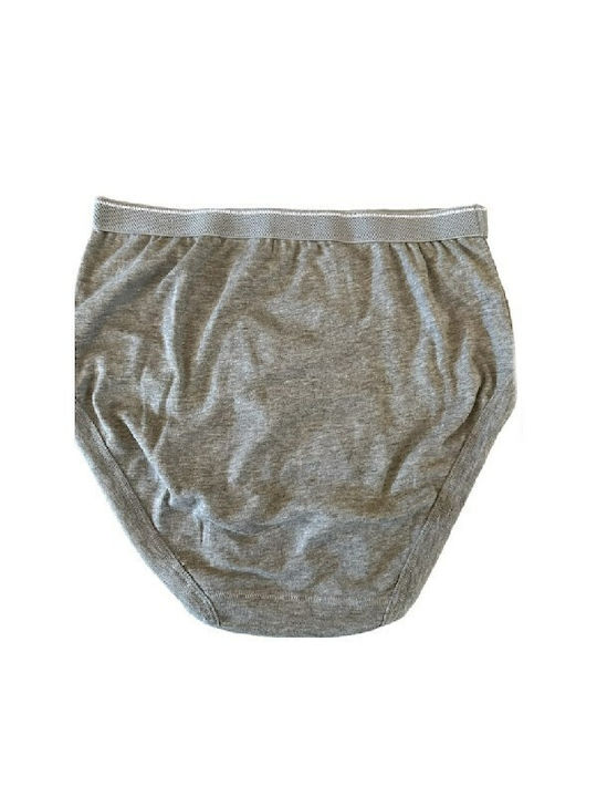 Men's classic briefs with opening on the grey side.