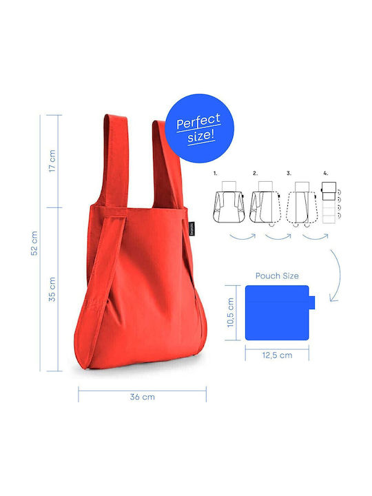Notabag Fabric Shopping Bag in Red color
