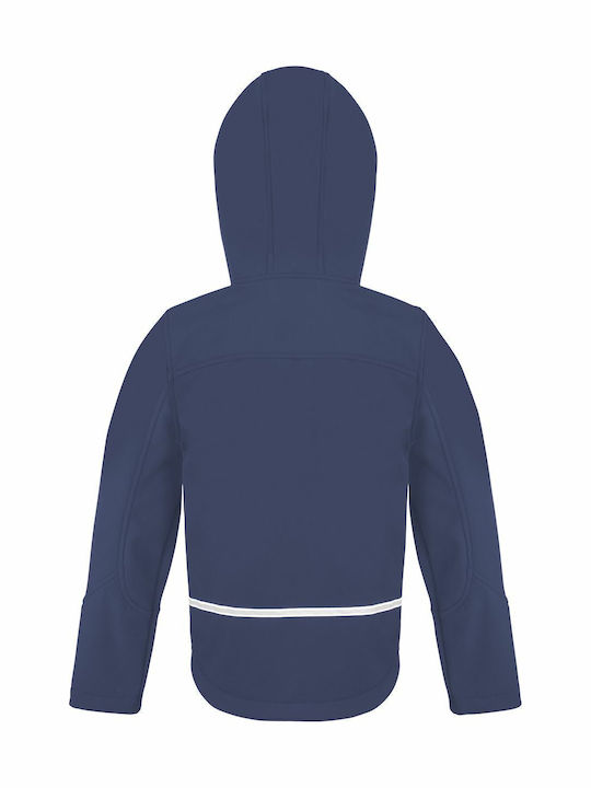 Kinder Freizeitjacke Kurz Winddicht mit Kapuze Marineblau