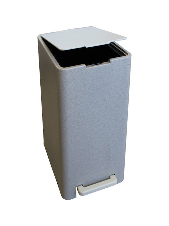 Viomes No Plastic Toilet Bin with Soft Close Lid 17lt Gray