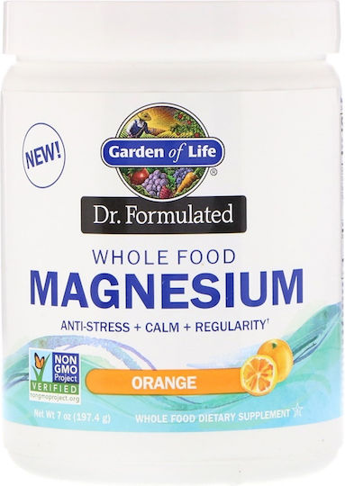 Garden Of Life Dr. Formulated Магнезий от Пълноценни Храни 197.4 г с Вкус на Портокал