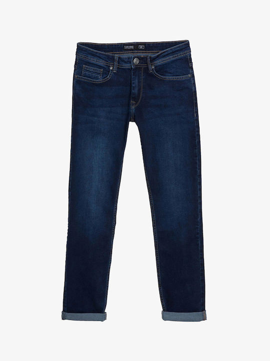 Men's Jeans Pants with Regular Straight Fit Navy Blue