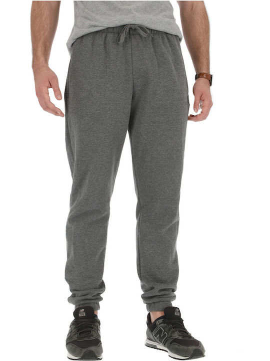 Prince Men's Fleece Sweatpants with Rubber Gray