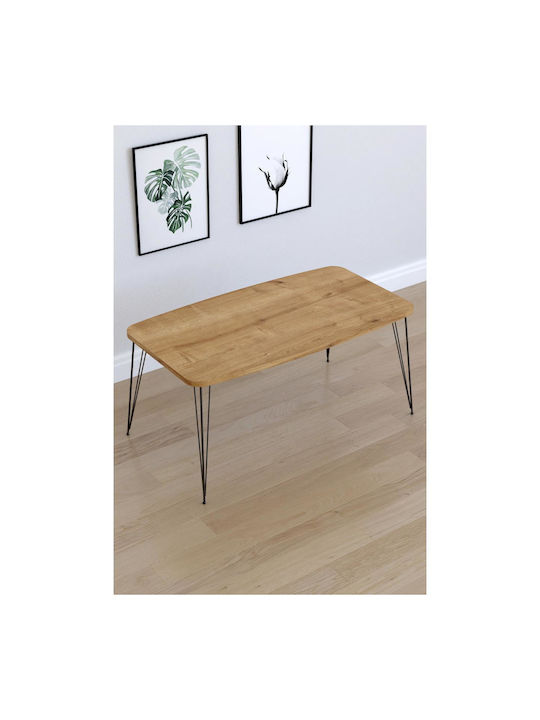 Femi Rectangular Wooden Coffee Table Oak L90xW50xH40cm