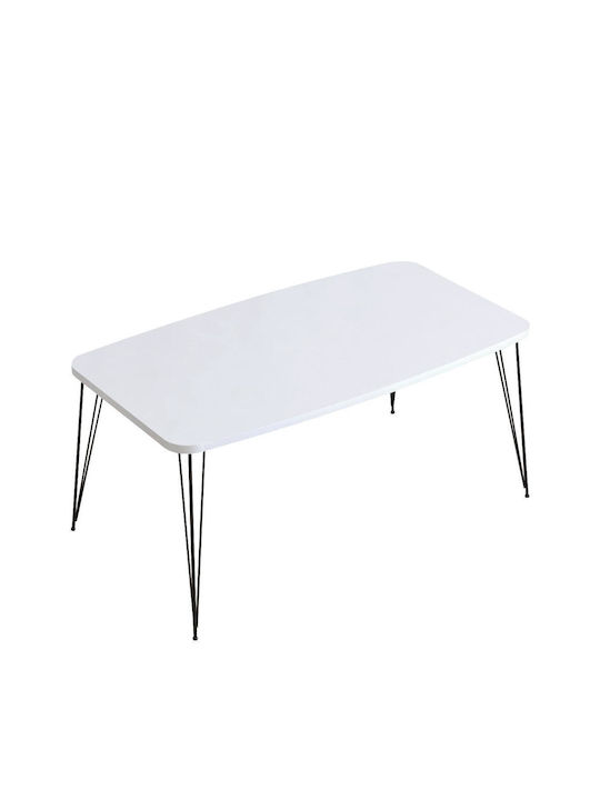 Femi Rectangular Wooden Coffee Table White L90xW50xH40cm